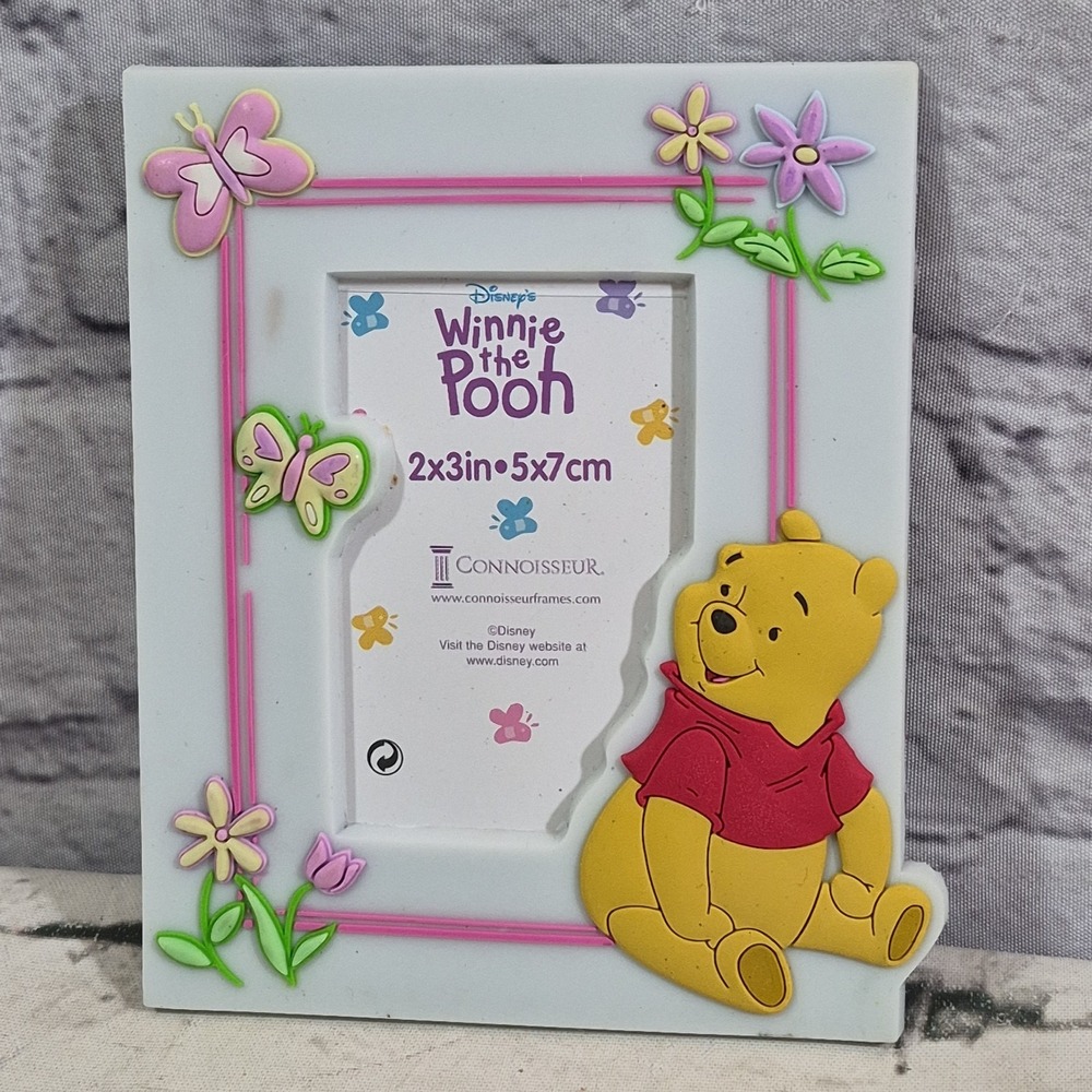 Vintage Disney Winnie The Pooh Magnetic Picture Frame 3.5" X 5" Photo Magnet‎
